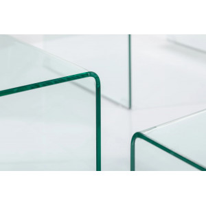 TRIZZO üveg dohányzóasztal