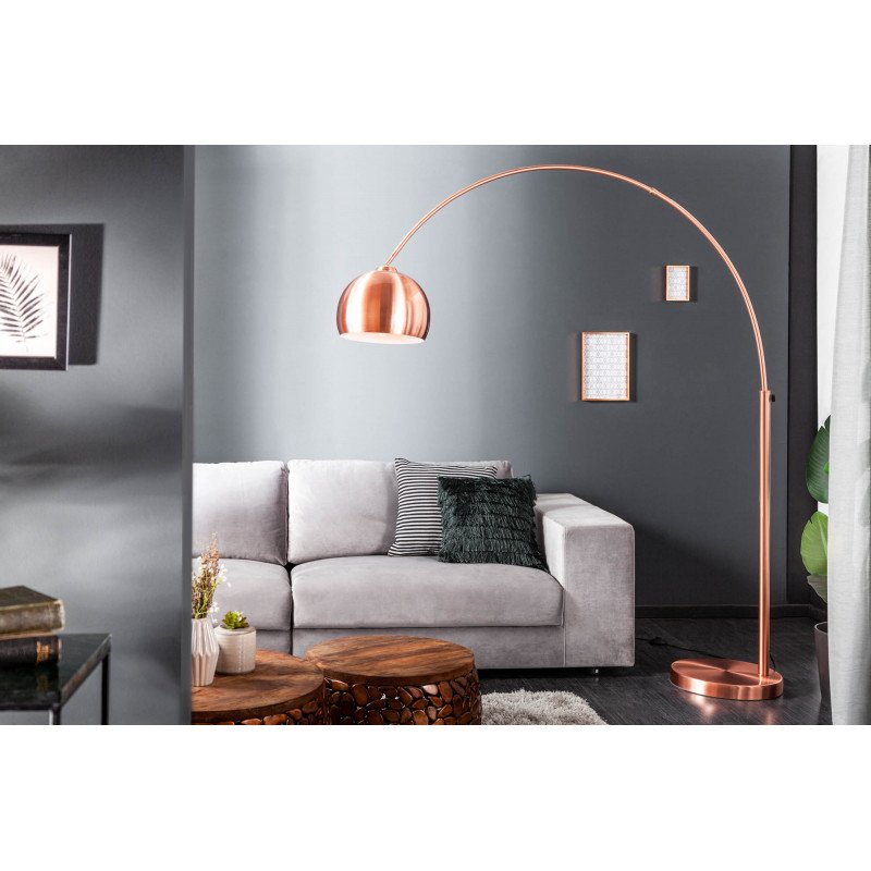 BIG BOW II - design állólámpa - 170 - 210 cm - réz