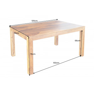 LAGOS tömör rózsafa étkezőasztal - 120cm