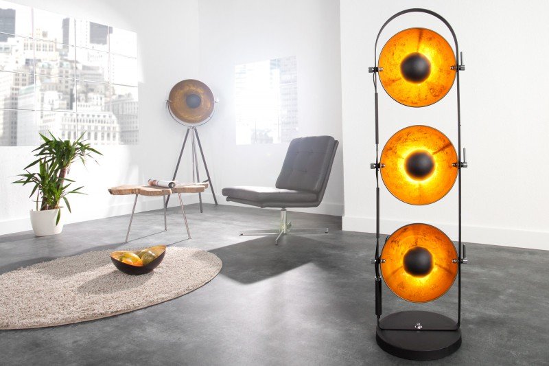 STUDIO II - design állólámpa - fekete / arany