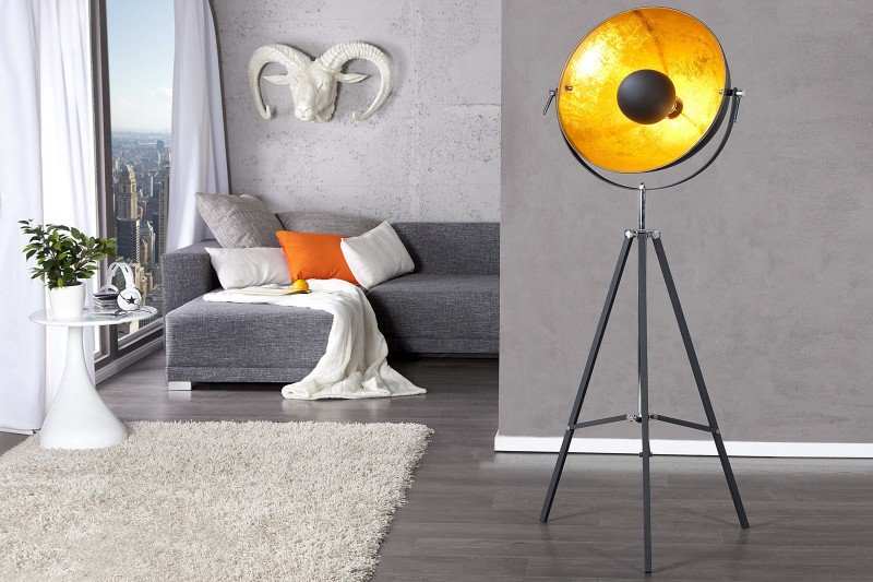 STUDIO - design állólámpa - fekete / arany