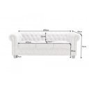 CHESTERFIELD design bársony kanapé - 200cm - beige