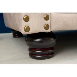 CHESTERFIELD design bársony kanapé - 150cm - beige
