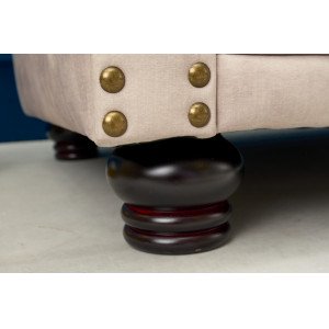 CHESTERFIELD design bársony kanapé - 150cm - beige