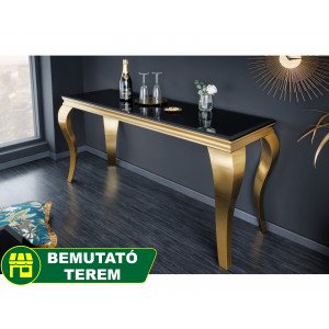 MODERN BAROCK exkluzív konzolasztal - 140cm - fekete/arany INVICTA