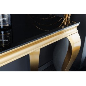 MODERN BAROCK exkluzív konzolasztal - 140cm - fekete/arany