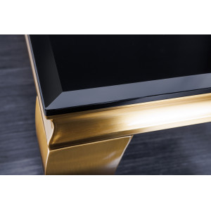 MODERN BAROCK exkluzív dohányzóasztal - 100cm - fekete/arany