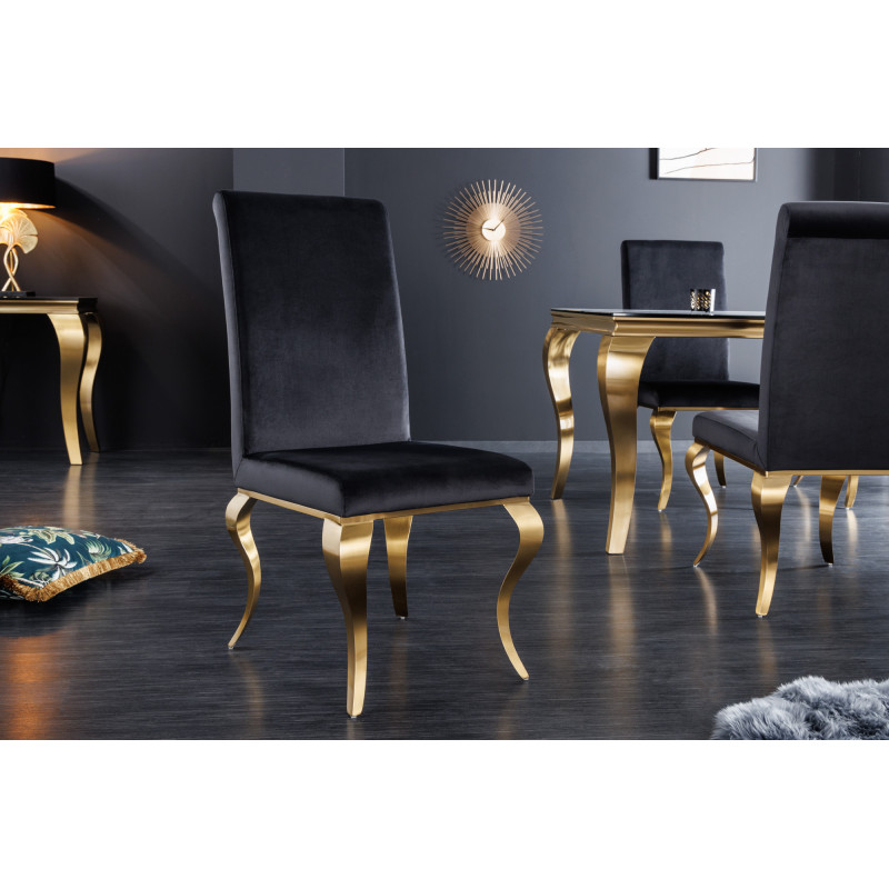 MODERN BAROCK design szék - fekete/arany
