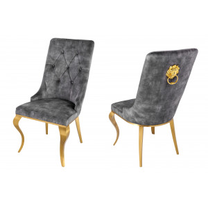 MODERN BAROCK design szék - szürke/arany