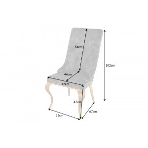 MODERN BAROCK design szék - szürke/arany