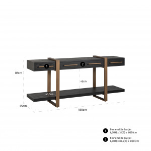 KAMBON exkluzív konzolasztal - 180cm