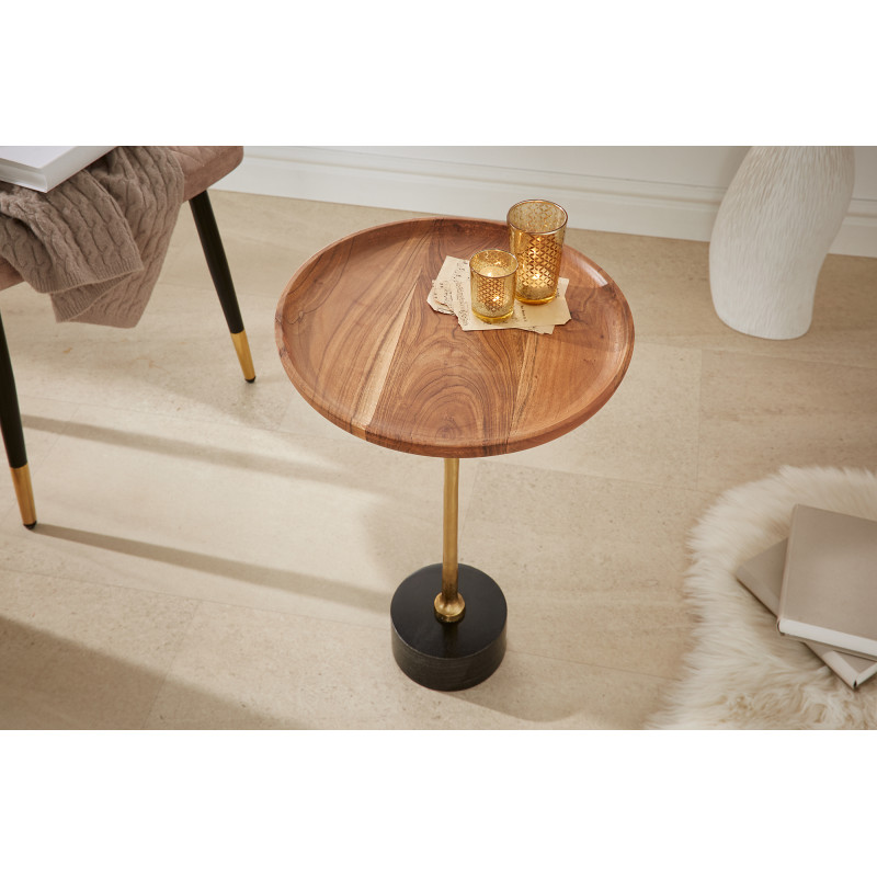 TRAYFUL modern akác lerakóasztal - 40cm