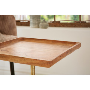 TRAYFUL  modern akác lerakóasztal - 35cm