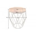 DIAMOND modern akácfa lerakóasztal - 50cm