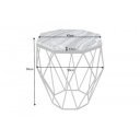 DIAMOND modern márvány lerakóasztal - szürke