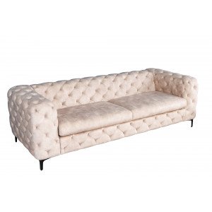 MAGNOLIA design bársony kanapé - 235cm - pezsgő
