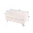 MAGNOLIA design bársony puff - pezsgő