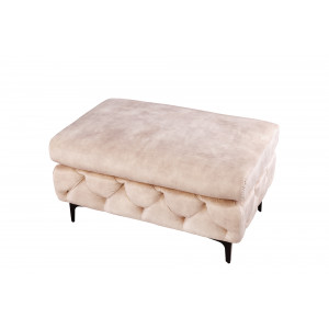 MAGNOLIA design bársony puff - pezsgő