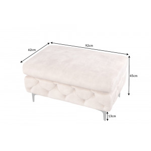 MAGNOLIA design bársony puff - pezsgő