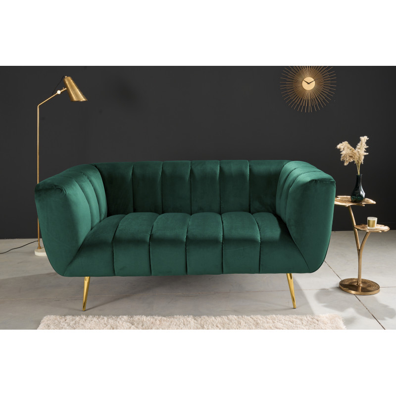 NOBLESSE exkluzív bársony kanapé - smaragd - 165cm