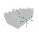 NOBLESSE exkluzív bársony kanapé - smaragd - 165cm