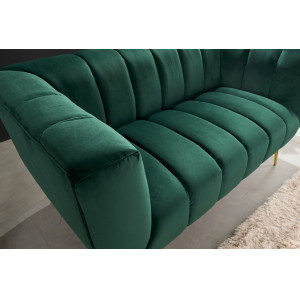NOBLESSE exkluzív bársony kanapé - smaragd - 165cm