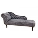 CHESTERFIELD design bársony szófa - 170cm - szürke