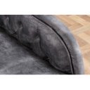 CHESTERFIELD design bársony szófa - 170cm - szürke