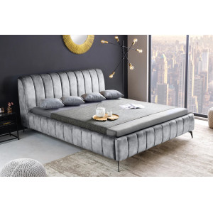 AMSTERDAM exkluzív bársony ágykeret - szürke - 180x200cm INVICTA