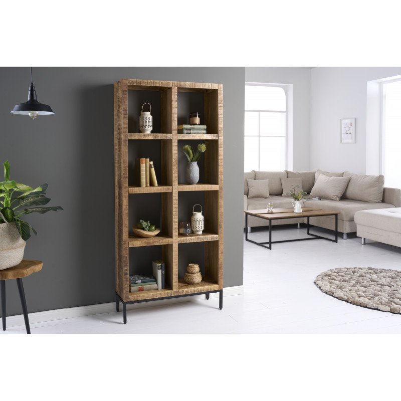 IRON CRAFT modern mangófa polc / térelválasztó - 176cm