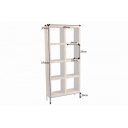 IRON CRAFT modern mangófa polc / térelválasztó - 176cm