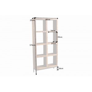 IRON CRAFT modern mangófa polc / térelválasztó - 176cm