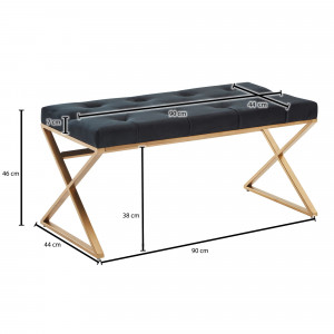 NATAN exkluzív bársony ülőpad - 90cm