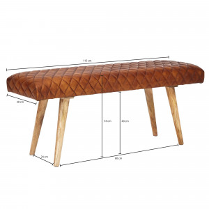DALLAS design bőr ülőpad - 115cm
