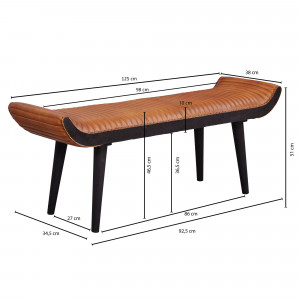 TEXAS design bőr ülőpad - 125cm