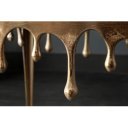 LIQUID design fém lerakóasztal - 34cm - arany