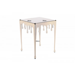 LIQUID design fém lerakóasztal - 34cm - arany