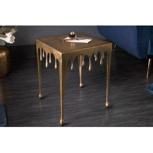 LIQUID design fém lerakóasztal - 34cm - arany INVICTA