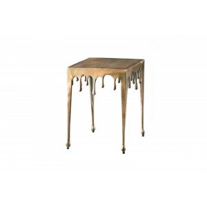 LIQUID design fém lerakóasztal - 34cm - arany