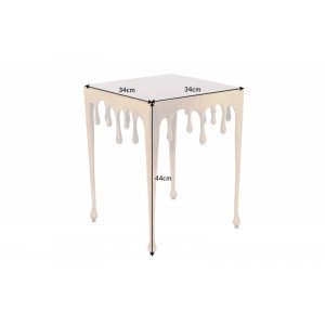 LIQUID design fém lerakóasztal - 34cm - arany