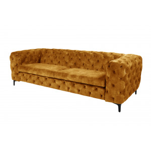 MAGNOLIA design bársony kanapé - 235cm - mustár