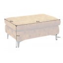 MAGNOLIA design bársony puff - mustár