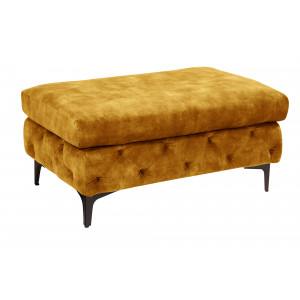 MAGNOLIA design bársony puff - mustár