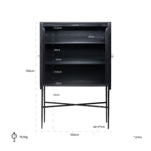 ROSETELLI exkluzív szekrény  márvány berakással - 150cm