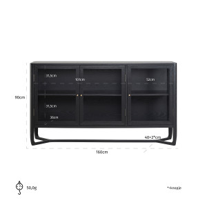 MONFORT exkluzív üveges tálaló - 160cm