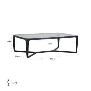 MONFORT exkluzív dohányzóasztal - 120cm