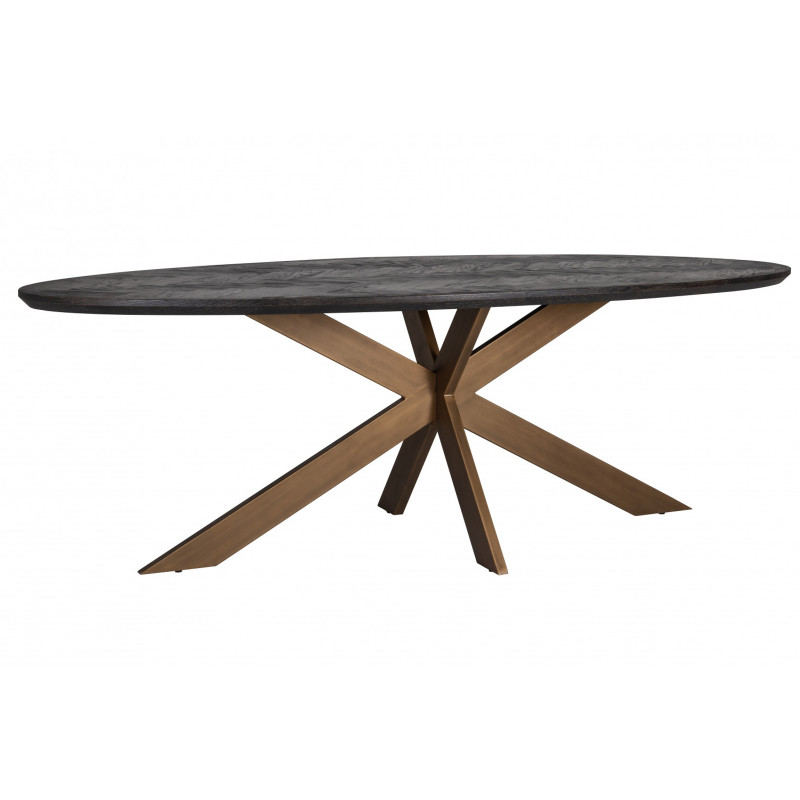 BLACKBONE OVAL luxus étkezőasztal - 230/260cm