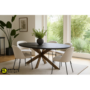 BLACKBONE OVAL luxus étkezőasztal - 230/260cm Étkezőasztalok