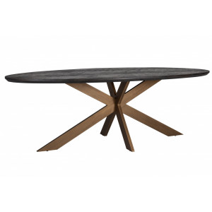 BLACKBONE OVAL luxus étkezőasztal - 230/260cm Étkezőasztalok