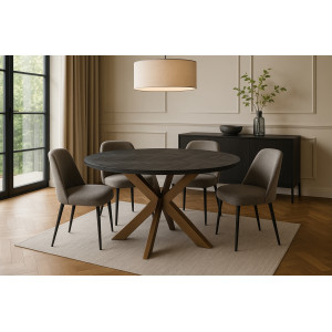 BLACKBONE ROUND luxus étkezőasztal - 140cm Étkezőasztalok